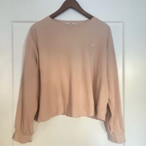 Vans Women's Waffle-Knit Blush Pink Oversized Sweatshirt - Size S